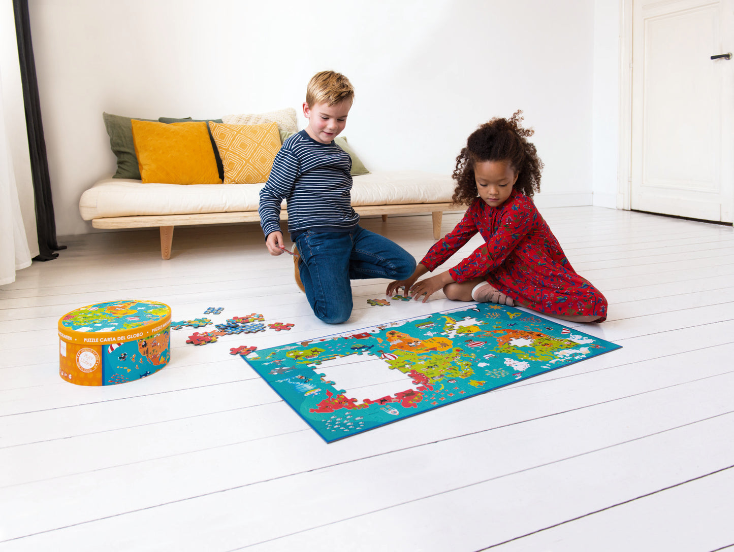 Puzzle 150pcs, mapa del mundo