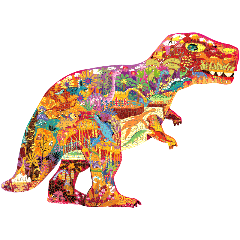 Puzzle con forma dinosaurio