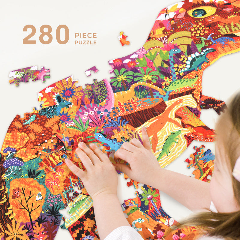Puzzle con forma dinosaurio