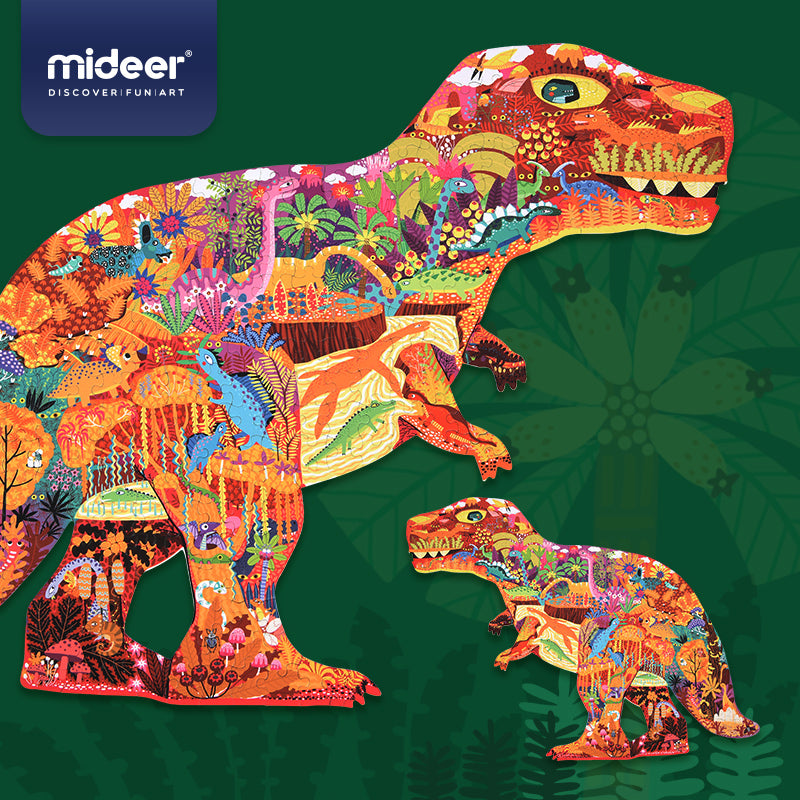 Puzzle con forma dinosaurio