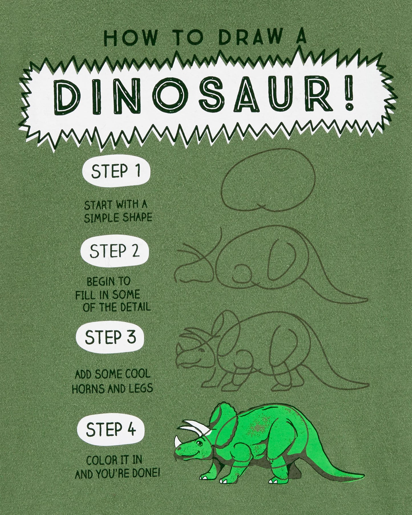 Polera "Cómo dibujar un dinosaurio?"