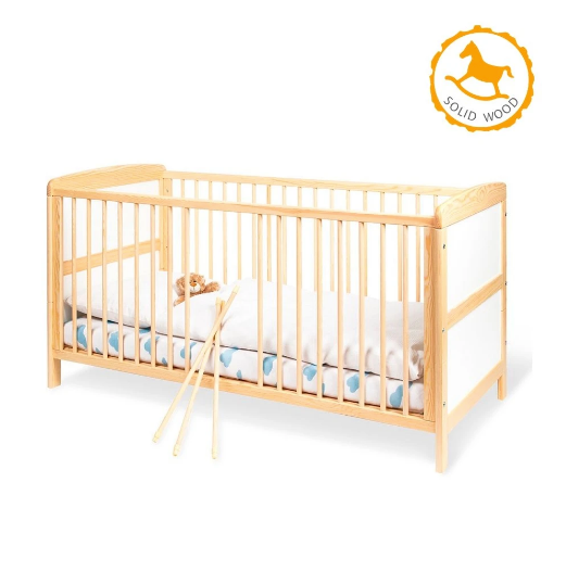 Cuna-cama de transición de madera (incl. colchón)