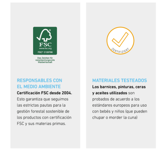 Cuna de madera Lenny (incl. colchón)