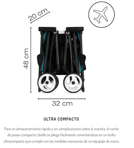 Coche de Paseo LIBELLE + silla ATON S2 + base para auto