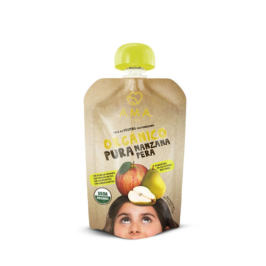 Puré de Manzana Pera orgánico x3