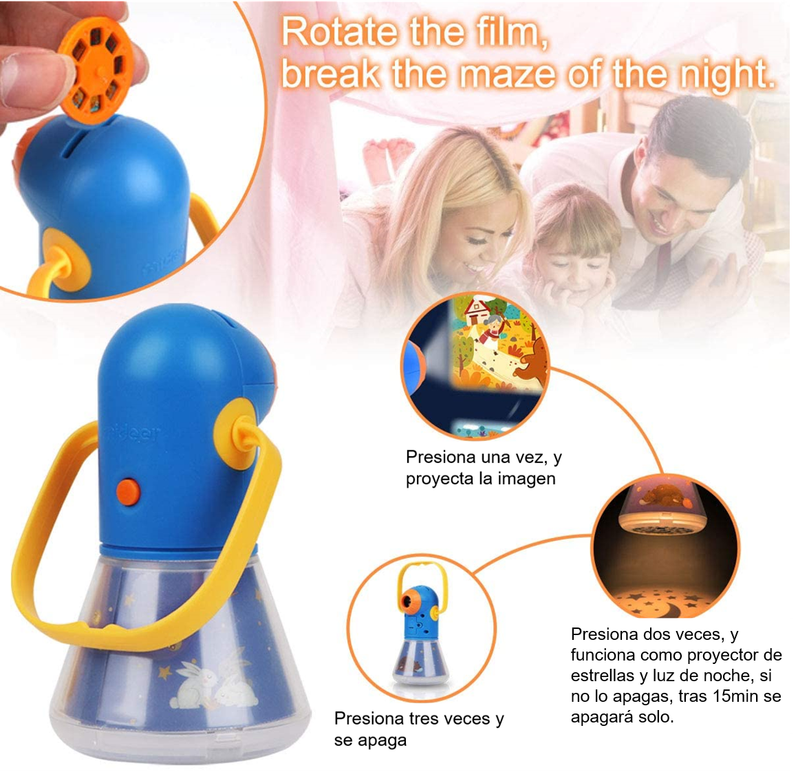 Proyector de cuentos y estrellas
