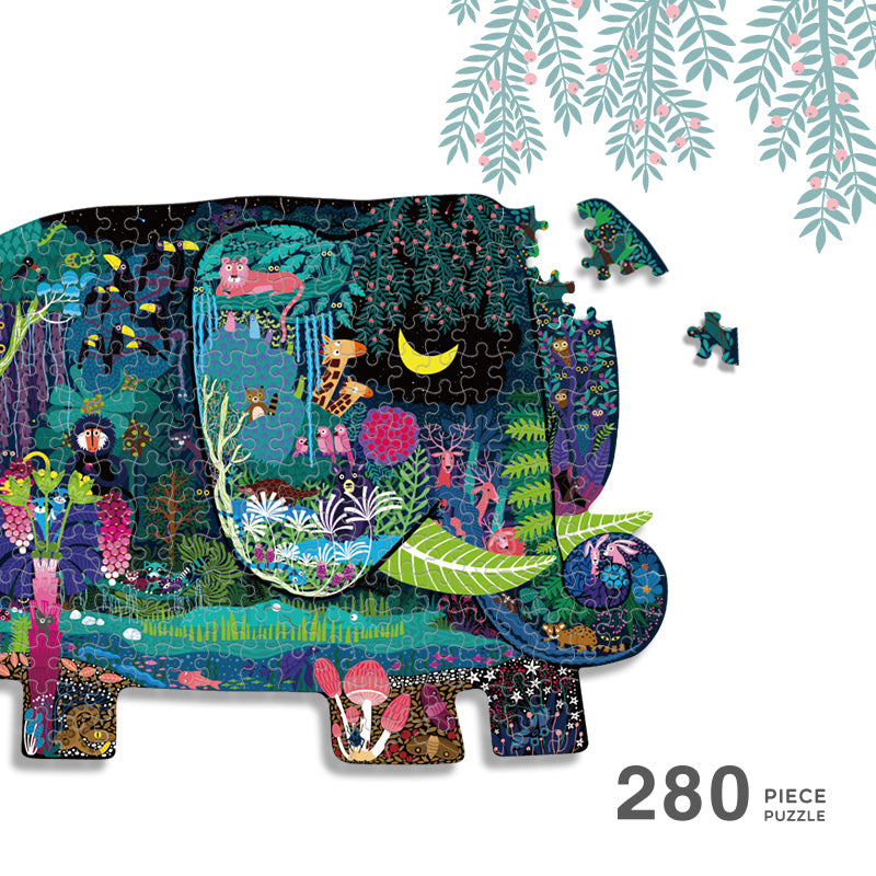 Puzzle con forma, sueño de elefante