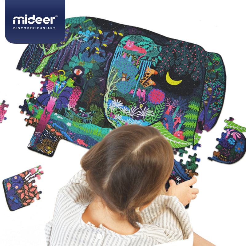 Puzzle con forma, sueño de elefante