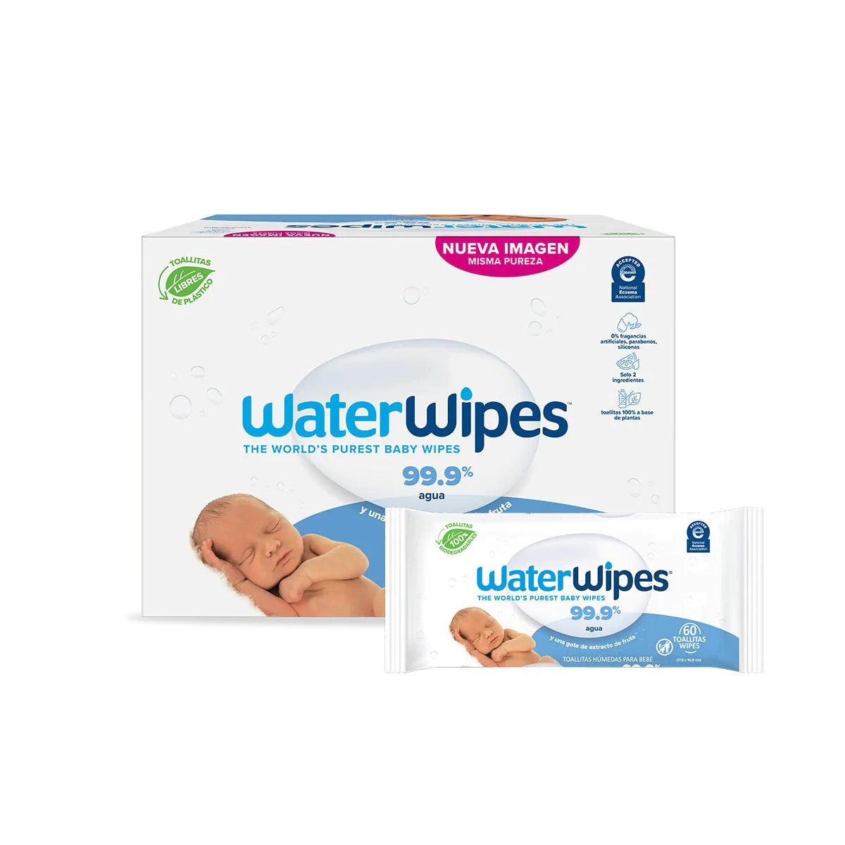 WaterWipes Biodegradables 60u. x 12