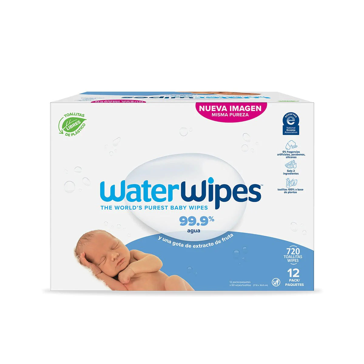 WaterWipes Biodegradables 60u. x 12